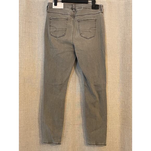 NEW Women’s American Eagle Gray Hi-Rise Jegging Next Level Stretch Size 10 - Picture 4 of 4